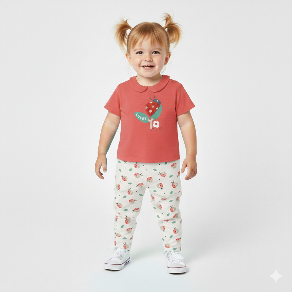 Conjunto T-shirt e Leggins Joaninha