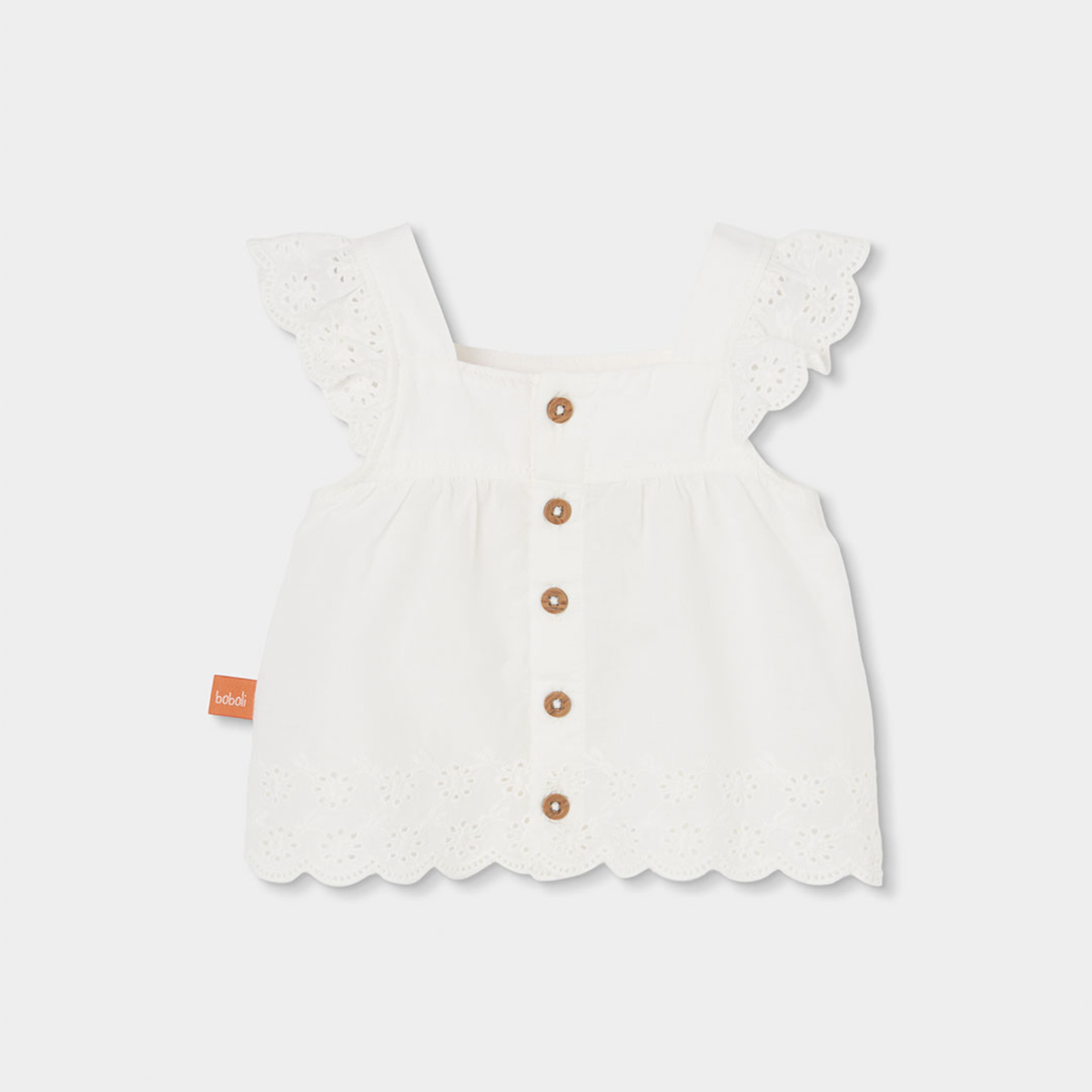 Conjunto blusa com Folhos e Tapa Fraldas Branco
