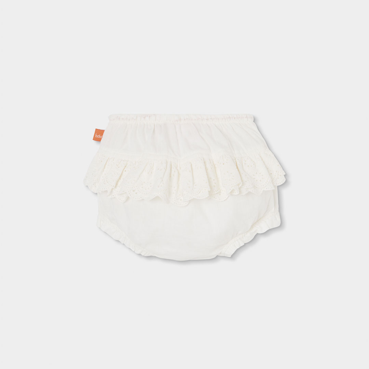 Conjunto blusa com Folhos e Tapa Fraldas Branco