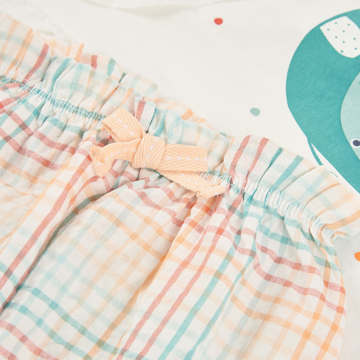 Conjunto T-shirt com Folho e Calção Elefante