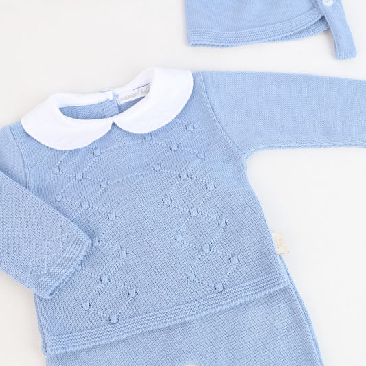 Conjunto em Malha Azul Pipoca