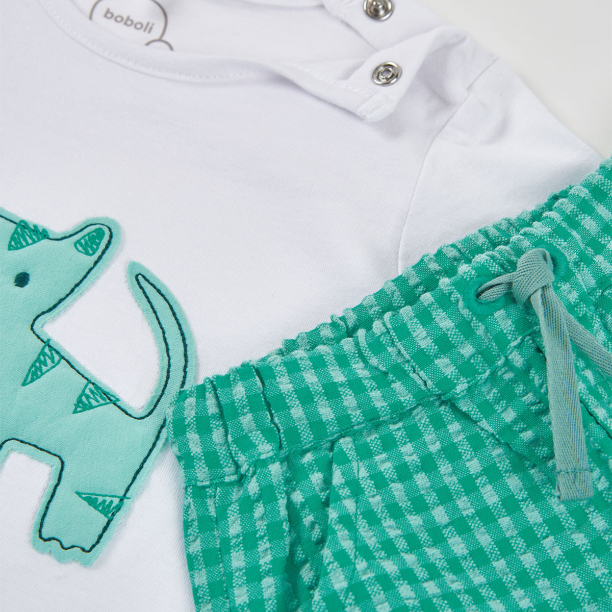 Conjunto de T-shirt e Calções Gato Verde