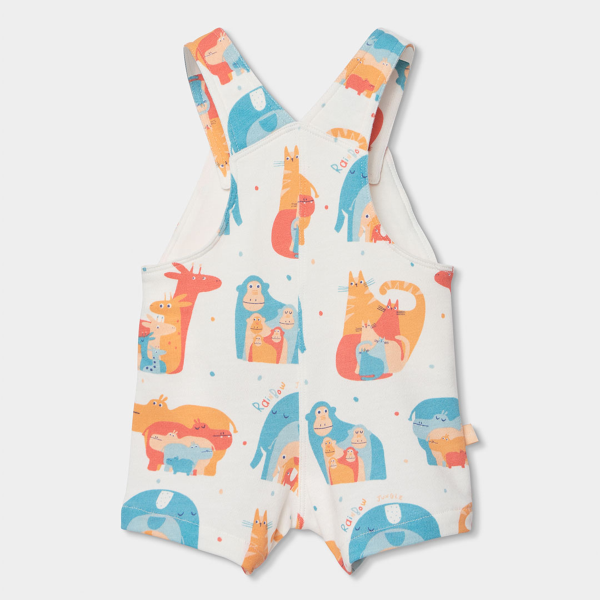 Conjunto de Jardineiras e Body Estampado de Animais