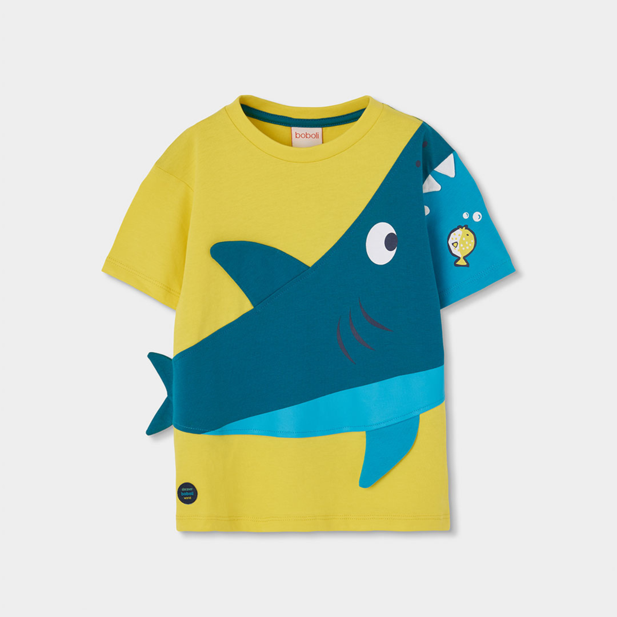 T-shirt Amarela Tubarão