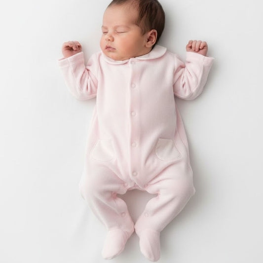 Babygrow Veludo Rosa