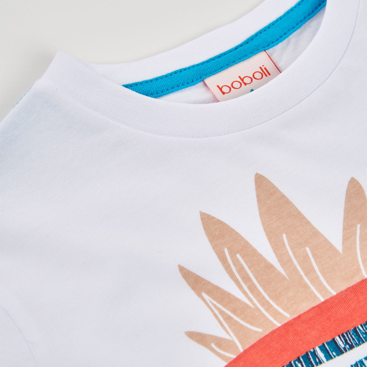 T-shirt Manga Curta Crocodilo com Coroa