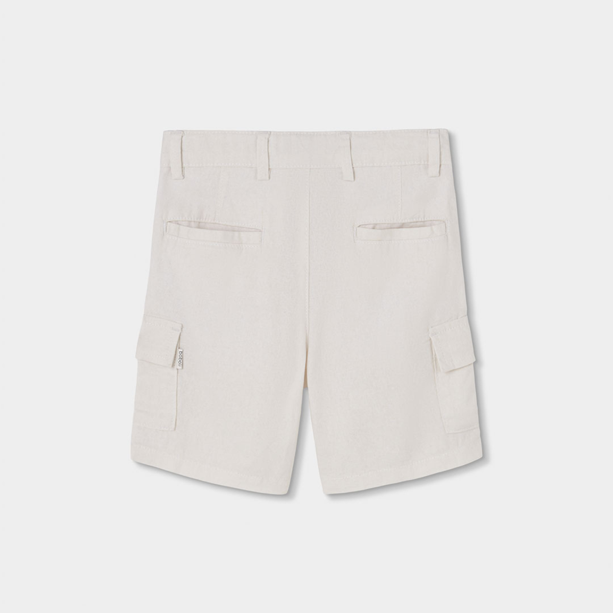 Calções de Linho Cargo Branco