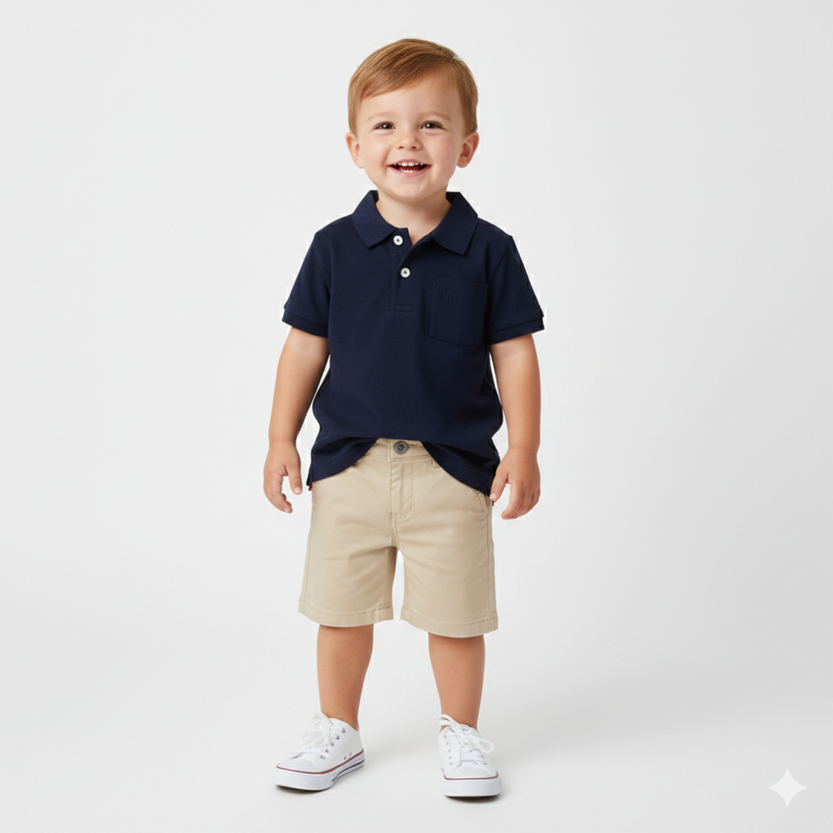 Polo De Piqué Azul-marinho