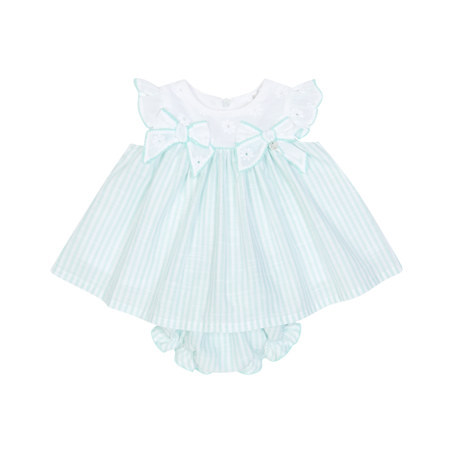 Vestido com Tapa Fraldas Verde Água