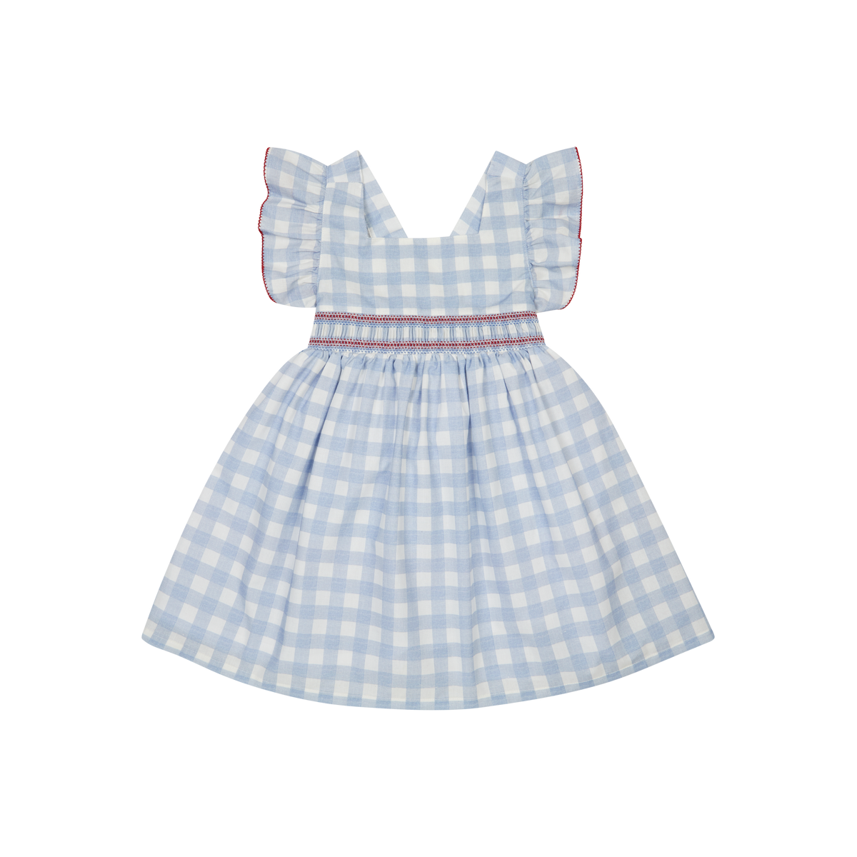Vestido Vichy Azul e Branco