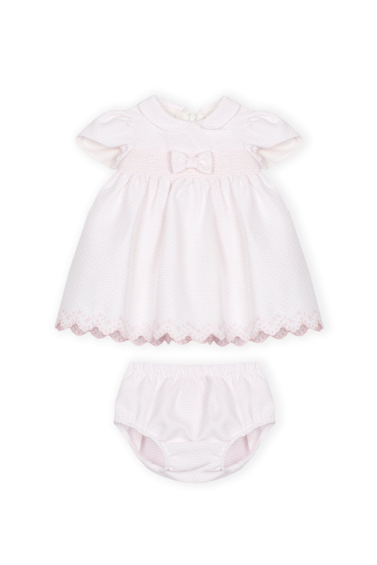Vestido com Tapa Fraldas Rosa Bebé 2pc