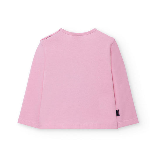 T-shirt manga comprida | BOBOLI | Rosa