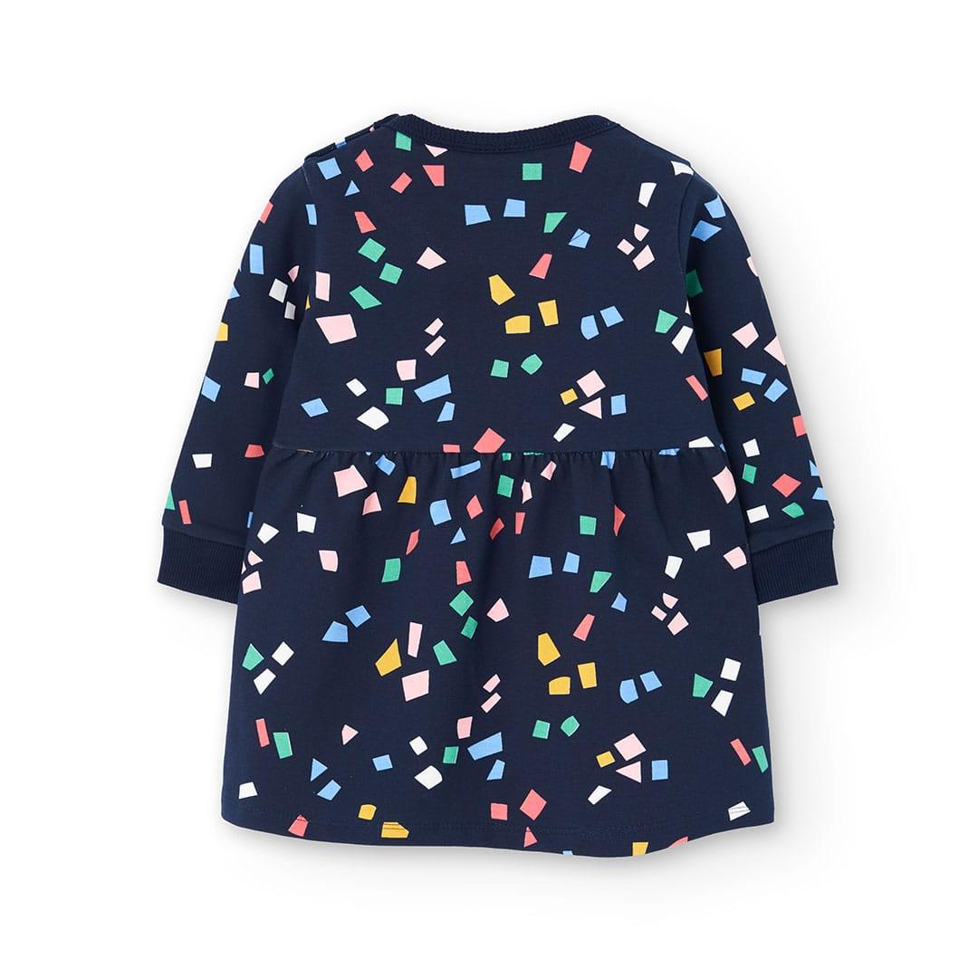 Vestido de Felpa Confetti Azul Escuro