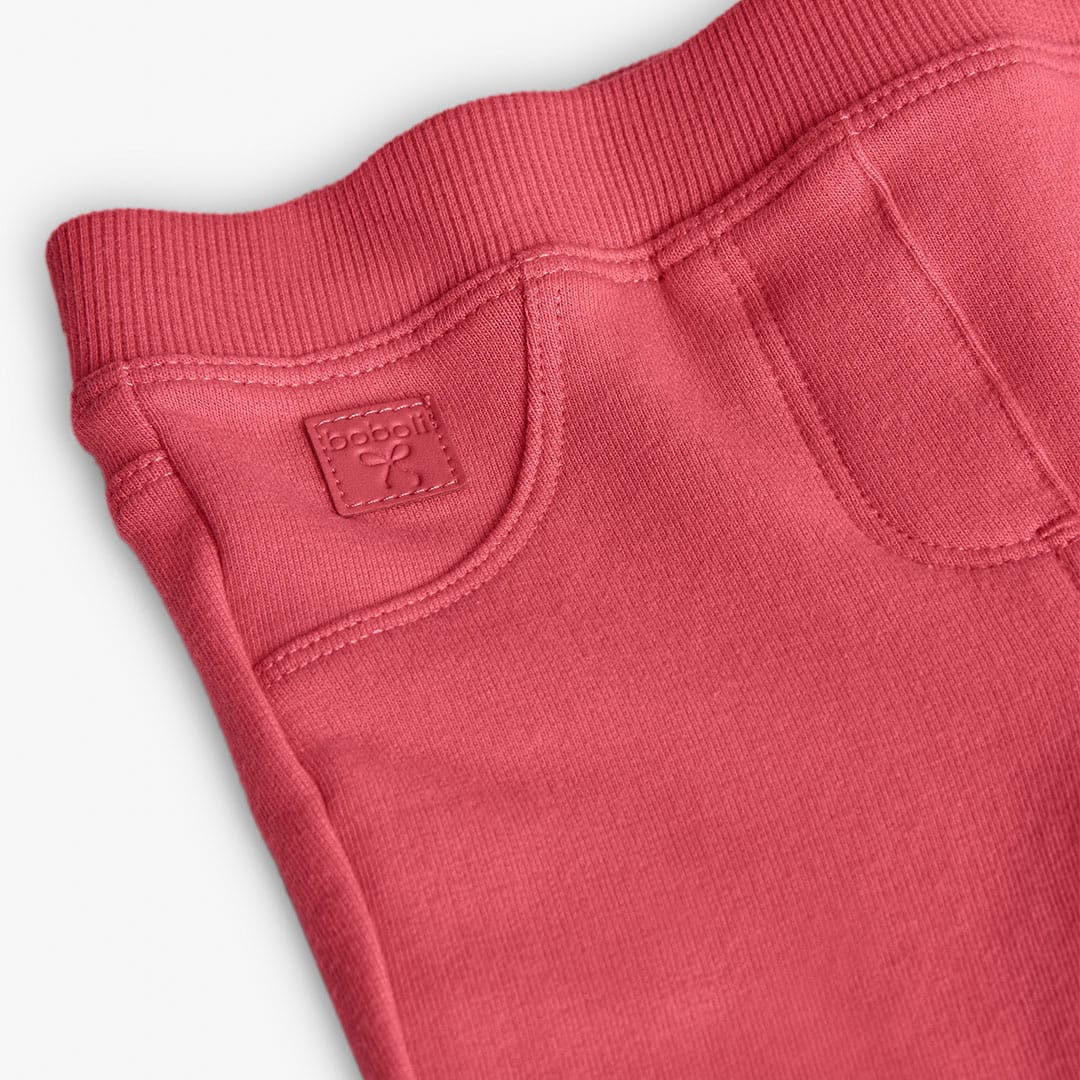 Leggins Básicas de Malha de Algodão Rosa