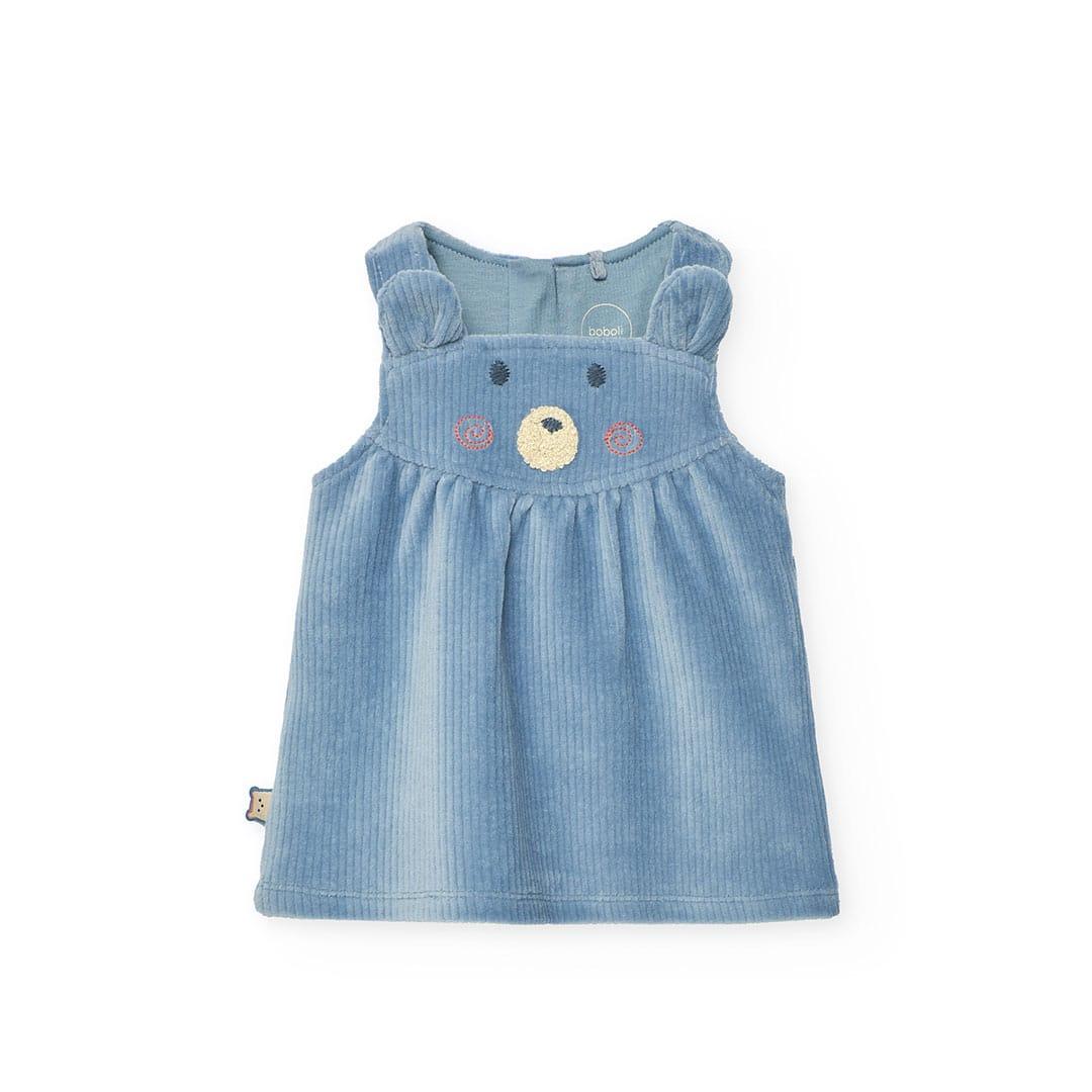Conjunto de Vestido de Bombazina e Body Urso