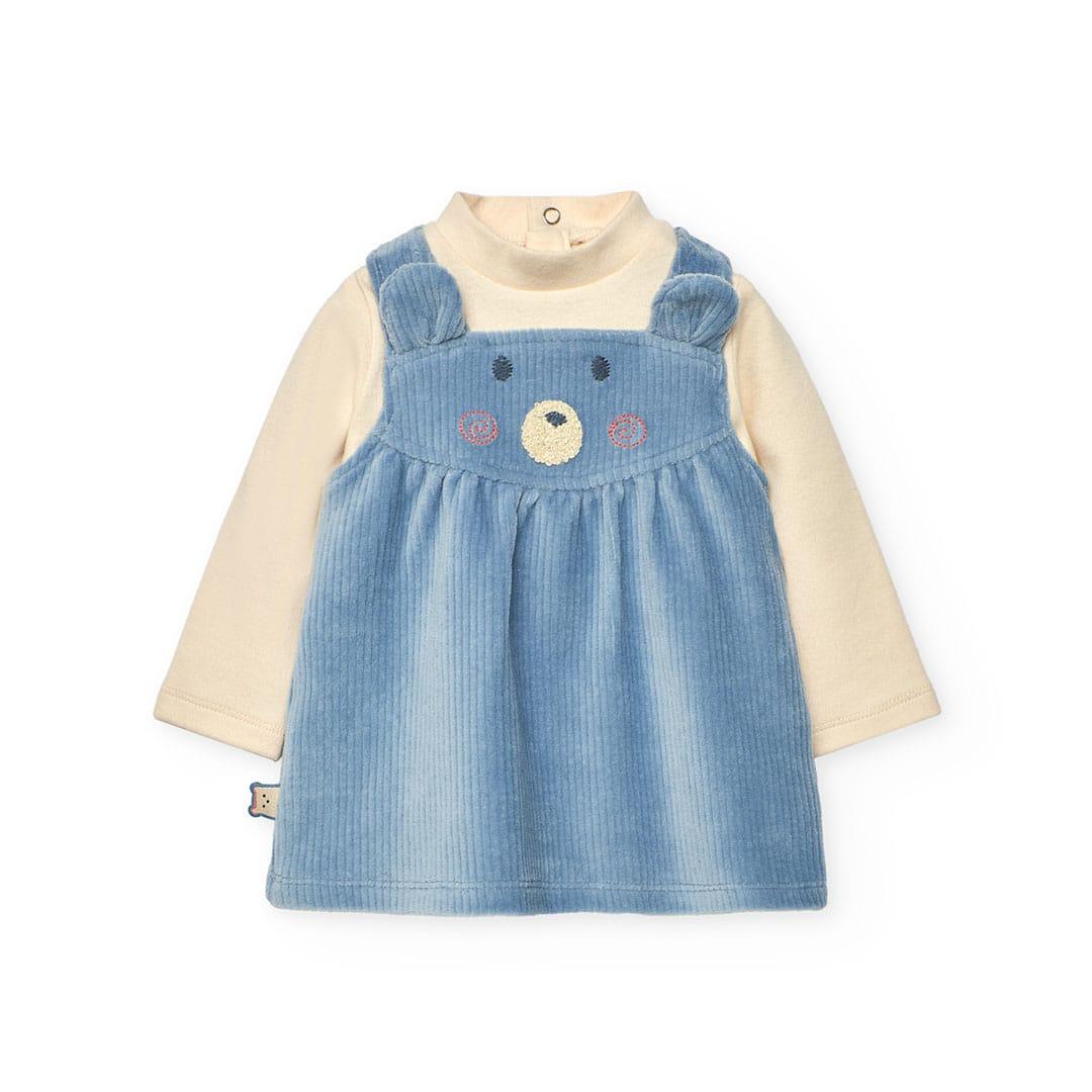 Conjunto de Vestido de Bombazina e Body Urso