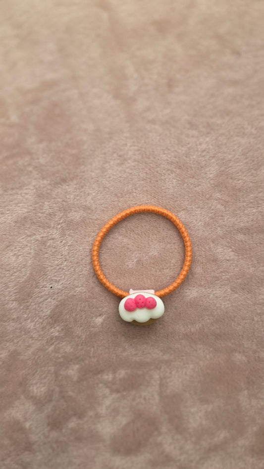 Conjunto de Elásticos de Cabelo Gelado e Cupcake - Laranja