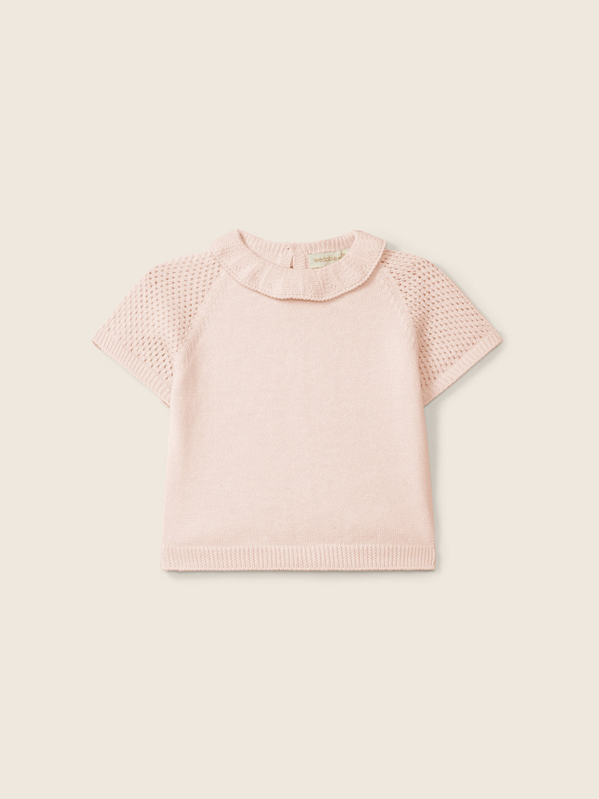 Conjunto Camisola e Tapa Fraldas em Malha Fina de Algodão