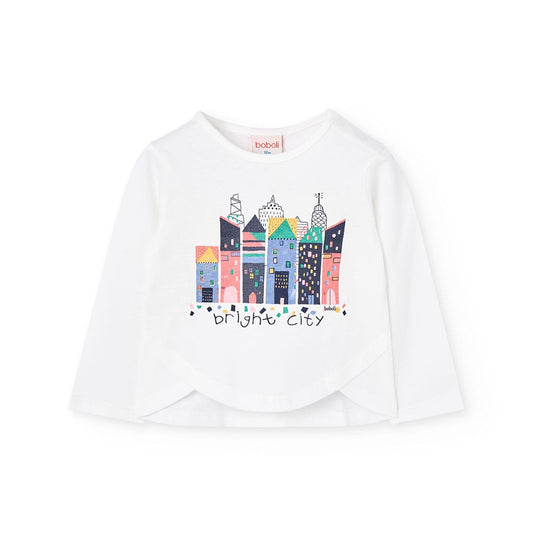 T-shirt manga comprida edifícios | BOBOLI