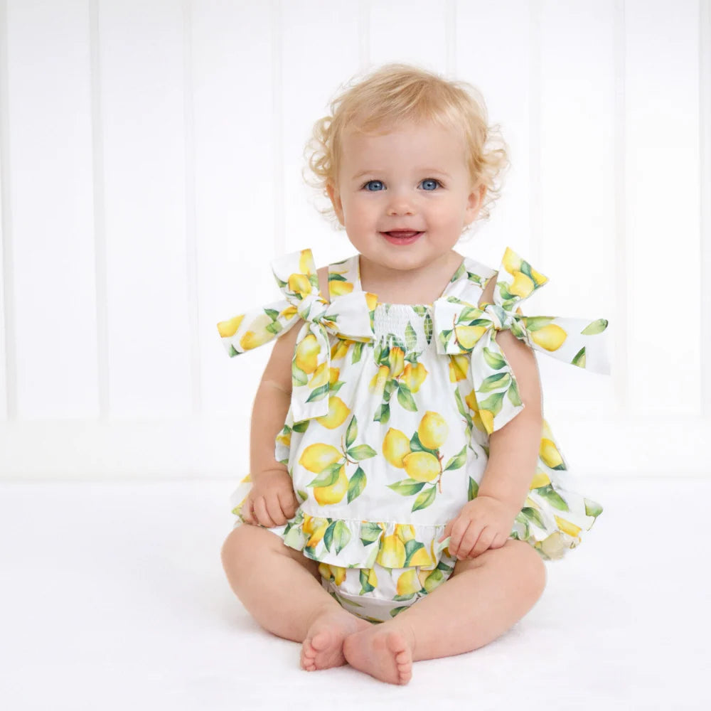 Vestido com Tapa Fraldas Limões