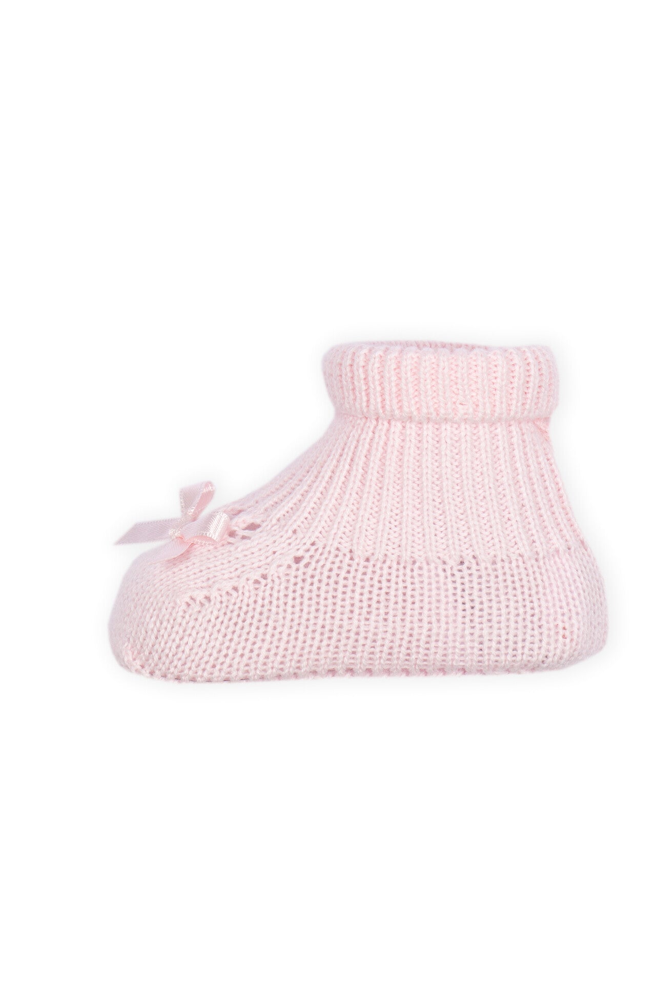 Carapins de Malha Rosa com Laço