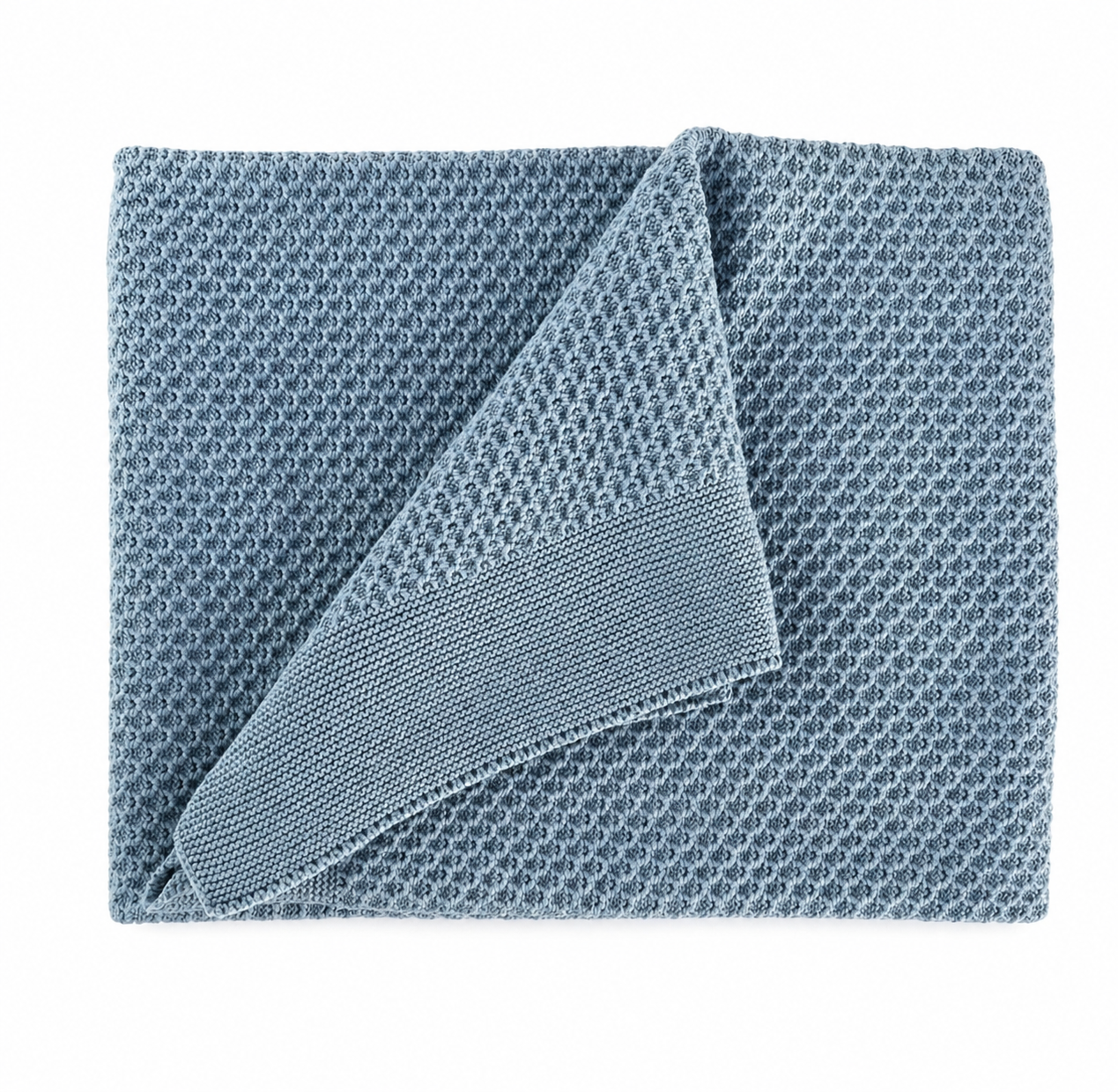 Manta Malha Azul Cobalto