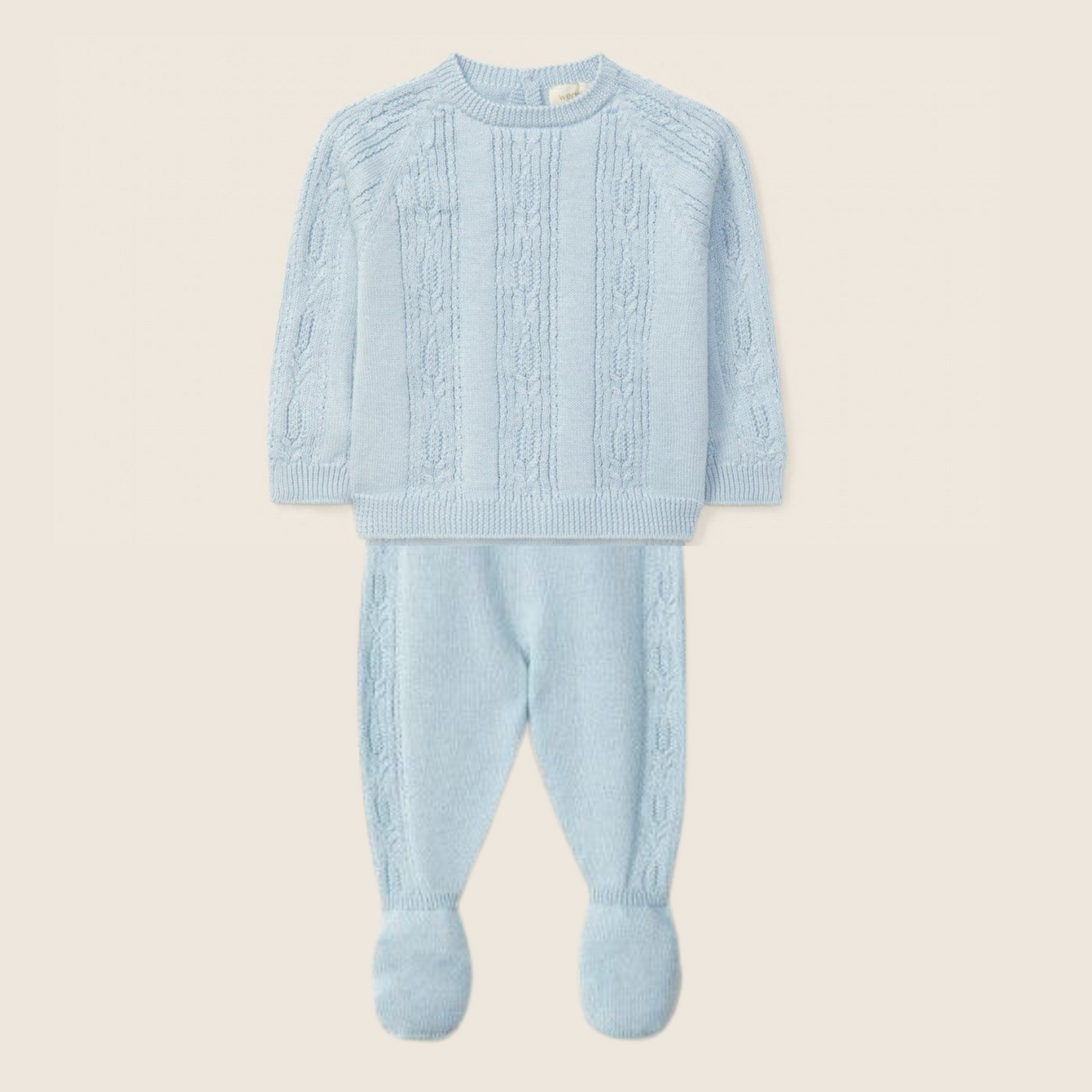 Conjunto de Malha Tricotada Azul