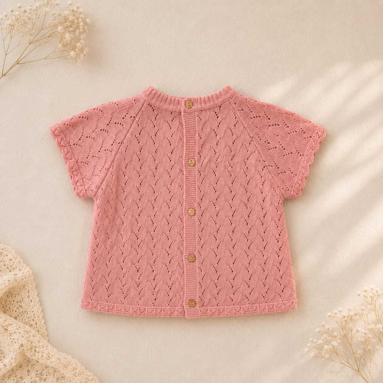 Conjunto de Camisola de malha e fofo Florido