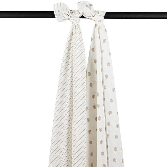 Meyco Baby Pack Muselina Dot Stripe 120x120cm (swaddles)