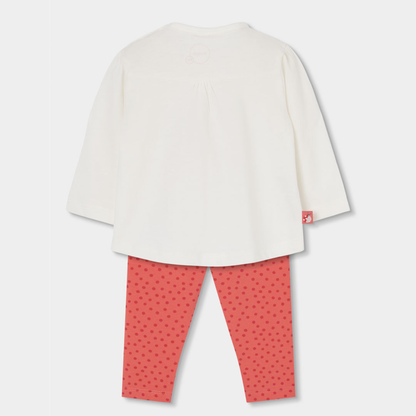Conjunto de Camisola Manga Comprida Joaninha e Leggings