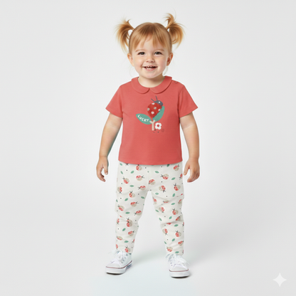 Conjunto T-shirt e Leggins Joaninha