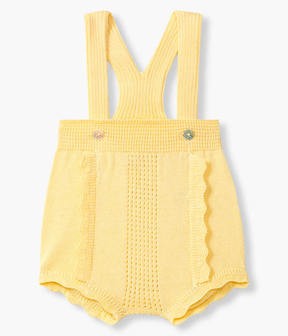 Fofo de Alças em Malha Algodão Orgânico Bebé - Amarelo