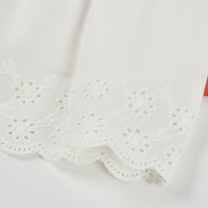 Conjunto blusa com Folhos e Tapa Fraldas Branco