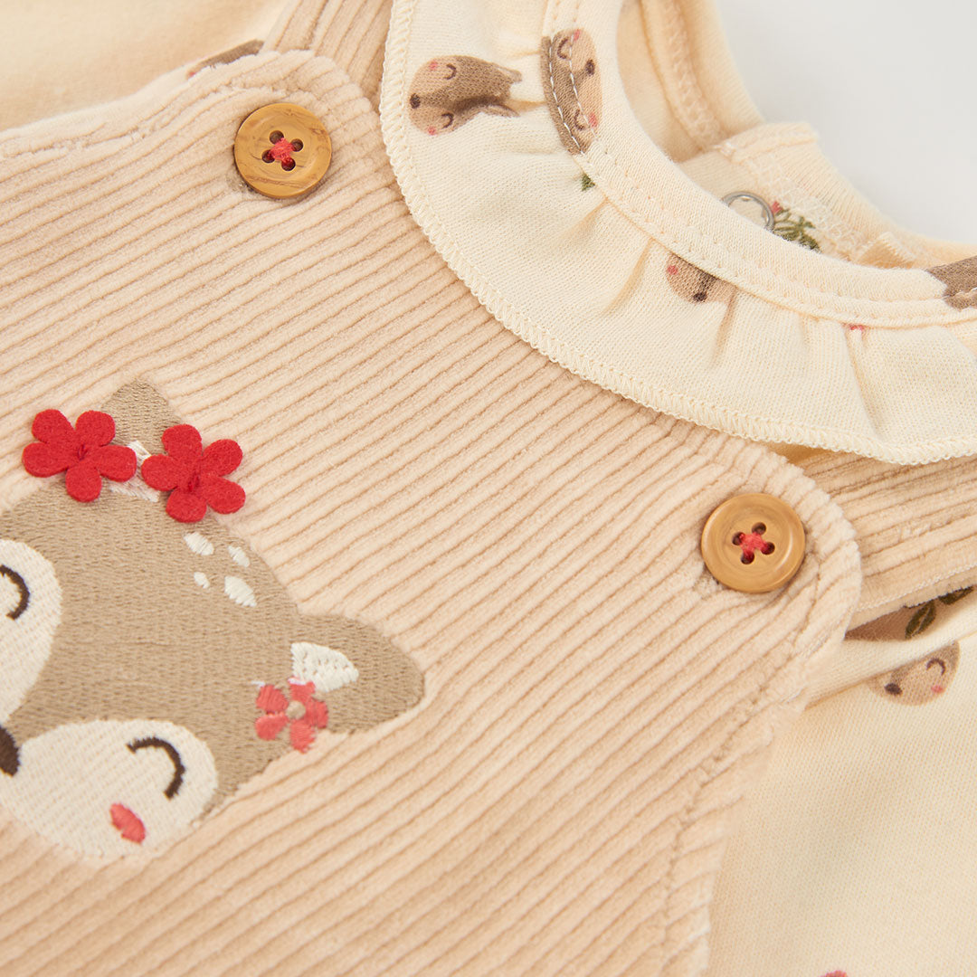 Conjunto Body e Jardineiras Veado