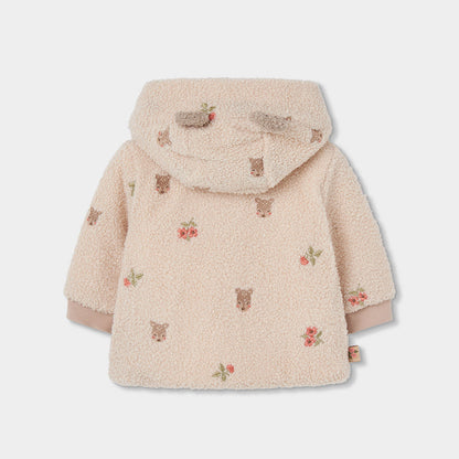 Casaco Cru Estampado Veados e Flores