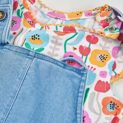 Conjunto Vestido com T-shirt Flores