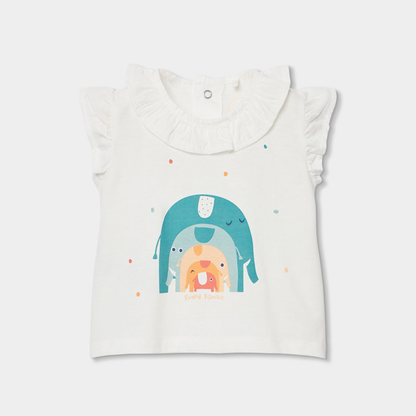 Conjunto T-shirt com Folho e Calção Elefante