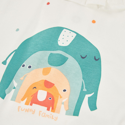 Conjunto T-shirt com Folho e Calção Elefante