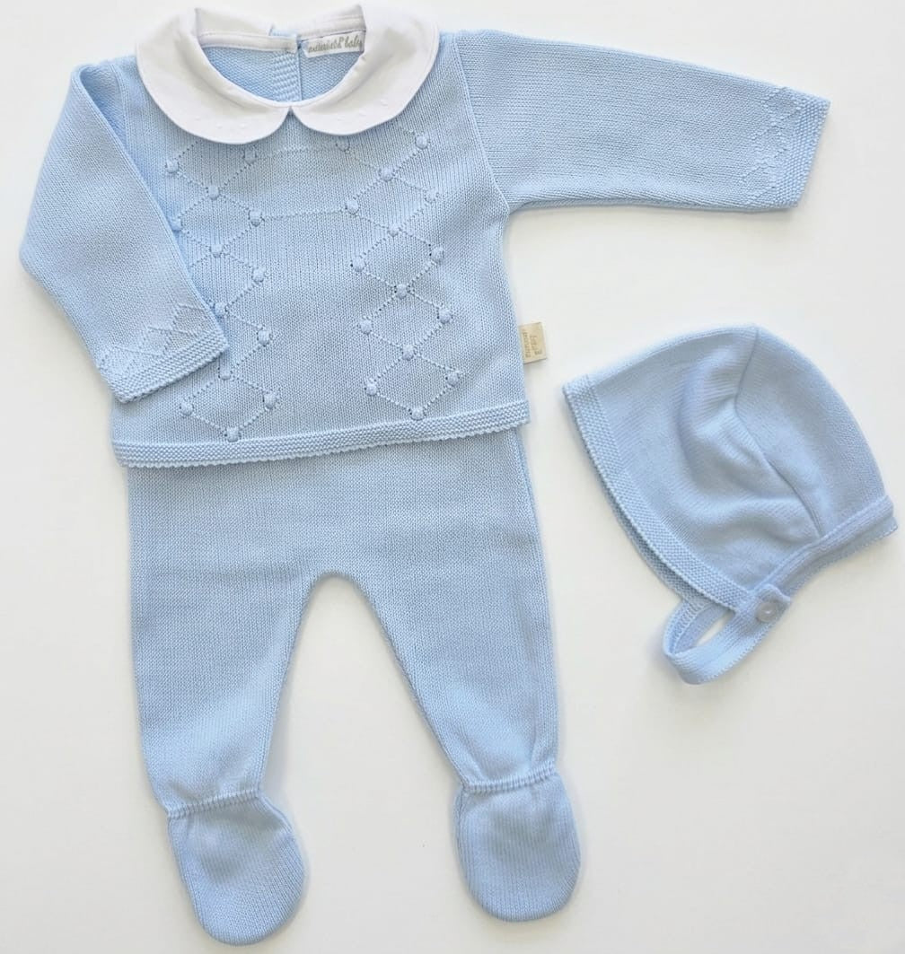 Conjunto em Malha Azul Pipoca