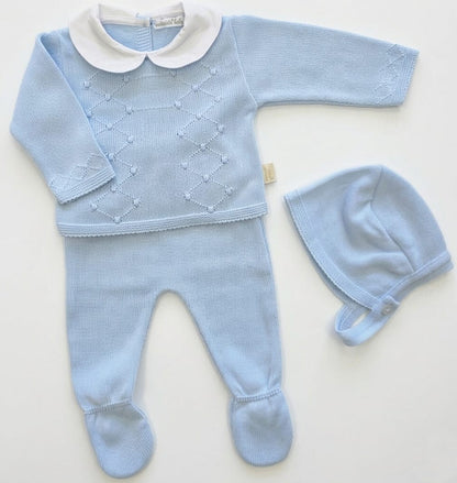Conjunto em Malha Azul Pipoca