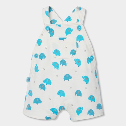 Conjunto de Jardineiras e T-shirt Elefante