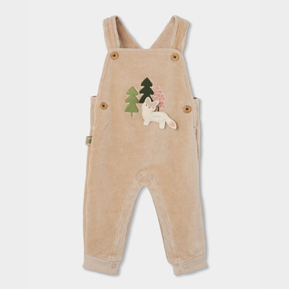 Conjunto Jardineiras e Body Manga Comprida Floresta