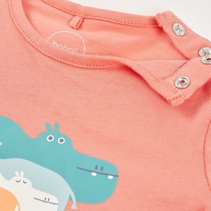 Conjunto de T-shirt e Calções Riscas Coloridas