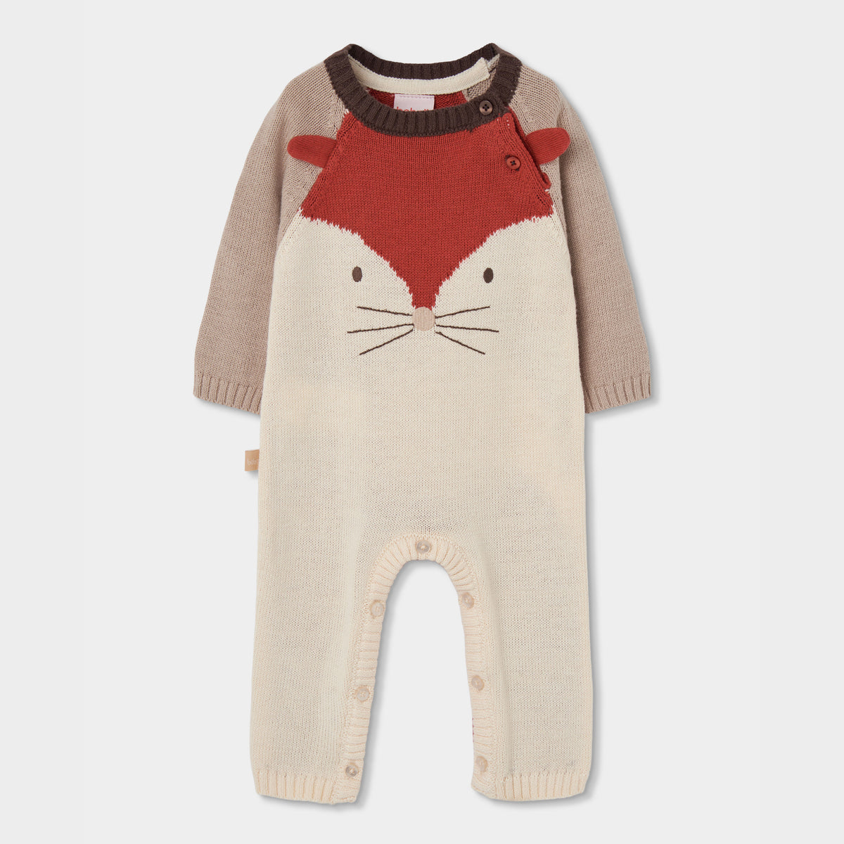 Babygrow de Malha Raposa com Orelhas