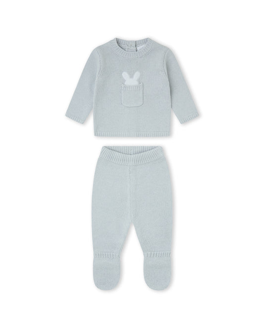 Conjunto de Malha Cinzento Coelhinho