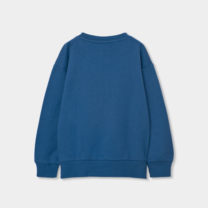 Sweatshirt Flor Azul Marinho