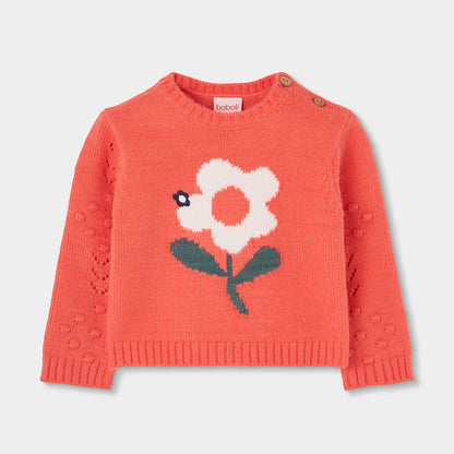 Camisola de Malha Flor Laranja