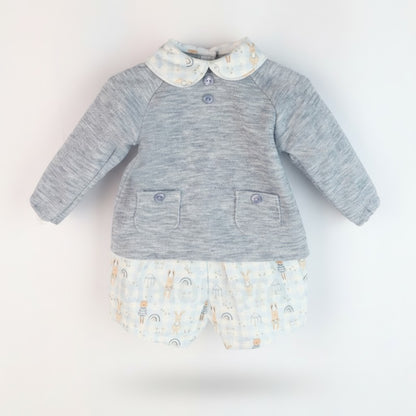 Conjunto Camisola e Calções Estampados Animais