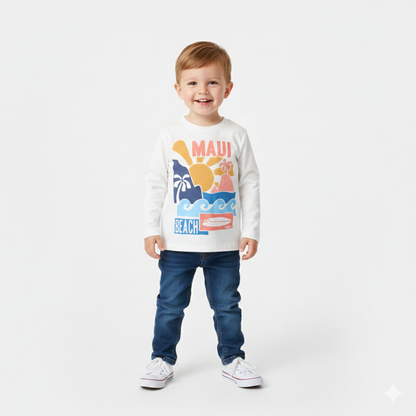 T-shirt de Manga Comprida "Maui Beach"