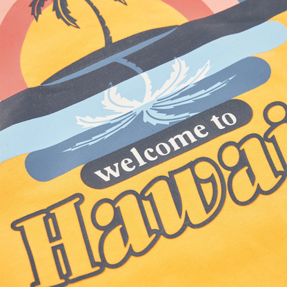 Conjunto Amarelo e Azul “Welcome to Hawaii”